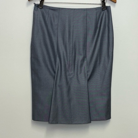 Escada Silk Wool Blend Pencil Skirt with Dovetail Back Black Label Size 36 Small - Picture 2 of 8